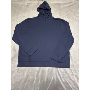 Frye Mens L Blue Donegal Waffle Long Sleeve Hoodie